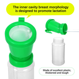 Blisstime Teat Dip Cup green squeeze-discard feature for quick disposal of excess dip