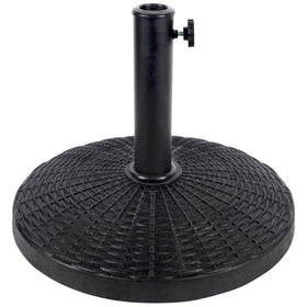 Blissun 22 lbs heavy duty umbrella base stand for stable outdoor seating areas.