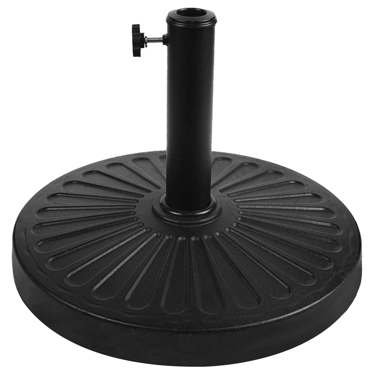 Blissun 22 lbs patio umbrella base front view offering sturdy stability.