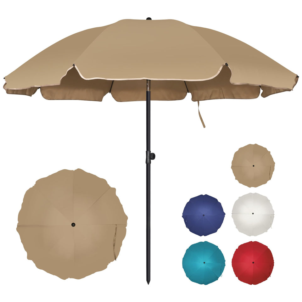 Blissun 6.5ft patio umbrella full view shading patios and gardens