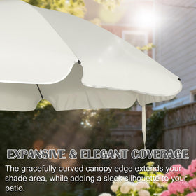 Blissun 6.5ft umbrella height adjustment knob enabling table shade customization.