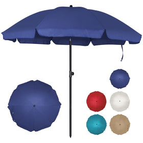 Blissun 6.5ft patio umbrella with push button tilt for precise shade control.