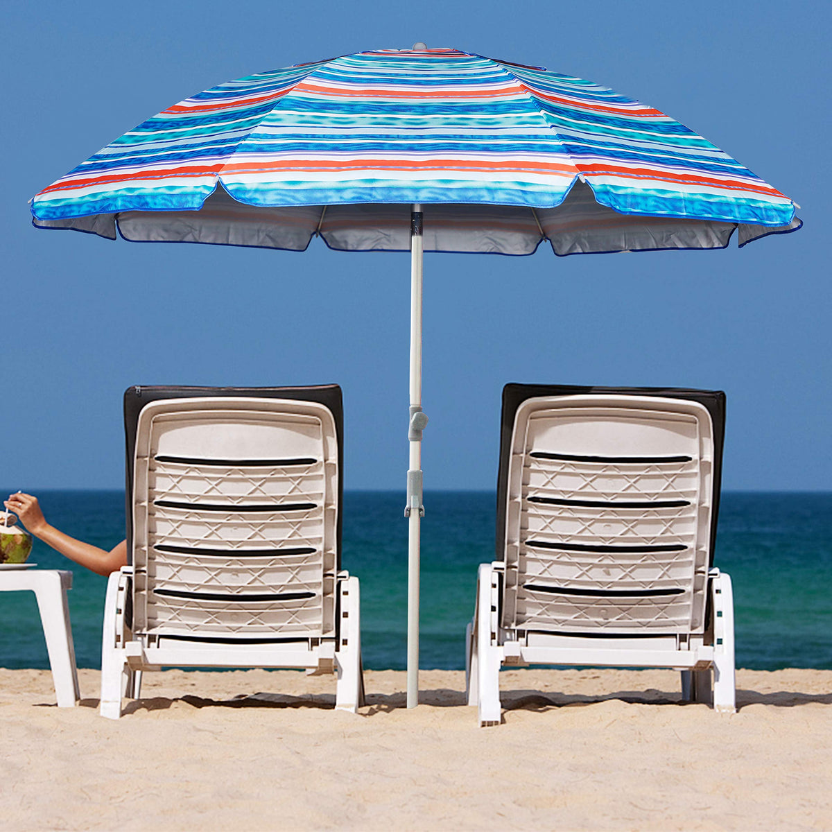 Blissun rainbow canopy delivers vibrant beach style with practical shade.
