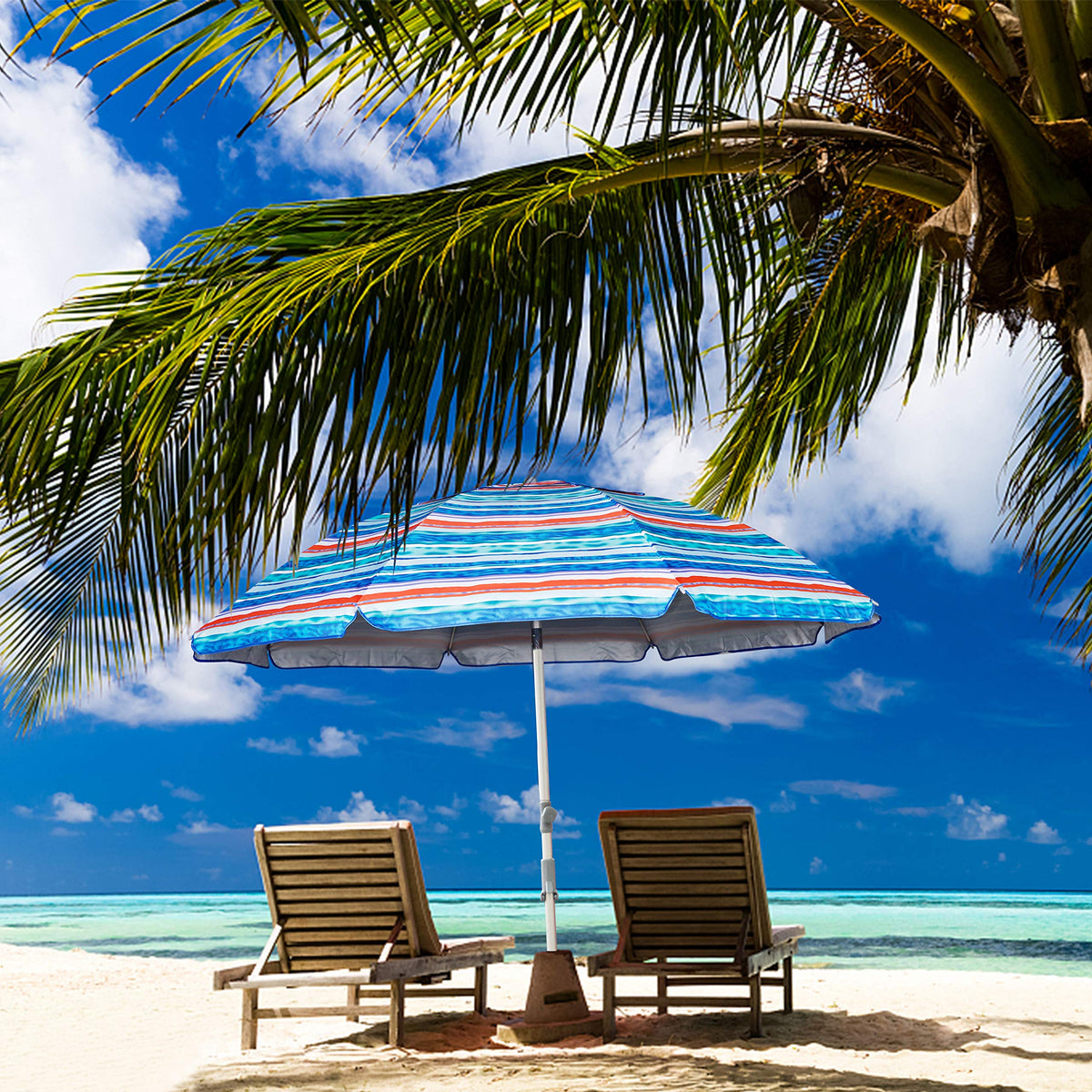Blissun UPF 50+ fabric blocks most UV rays for shade.