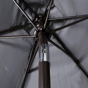Blissun 7.5-foot umbrella frame shows sturdy aluminum and iron ribs.