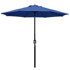 Blissun 9 ft navy patio umbrella with crank tilt for easy shade