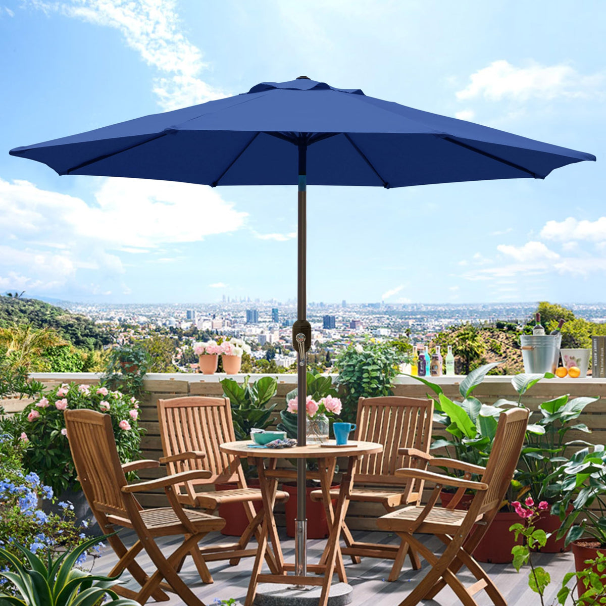 Blissun sturdy aluminum frame with iron pole resists rust while supporting fabric