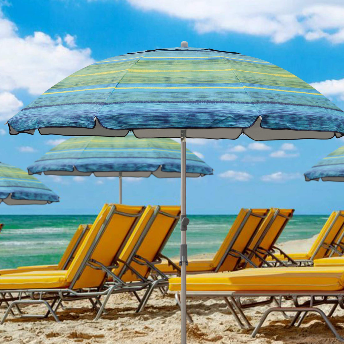 Blissun aluminum top pole with steel bottom pole for durability
