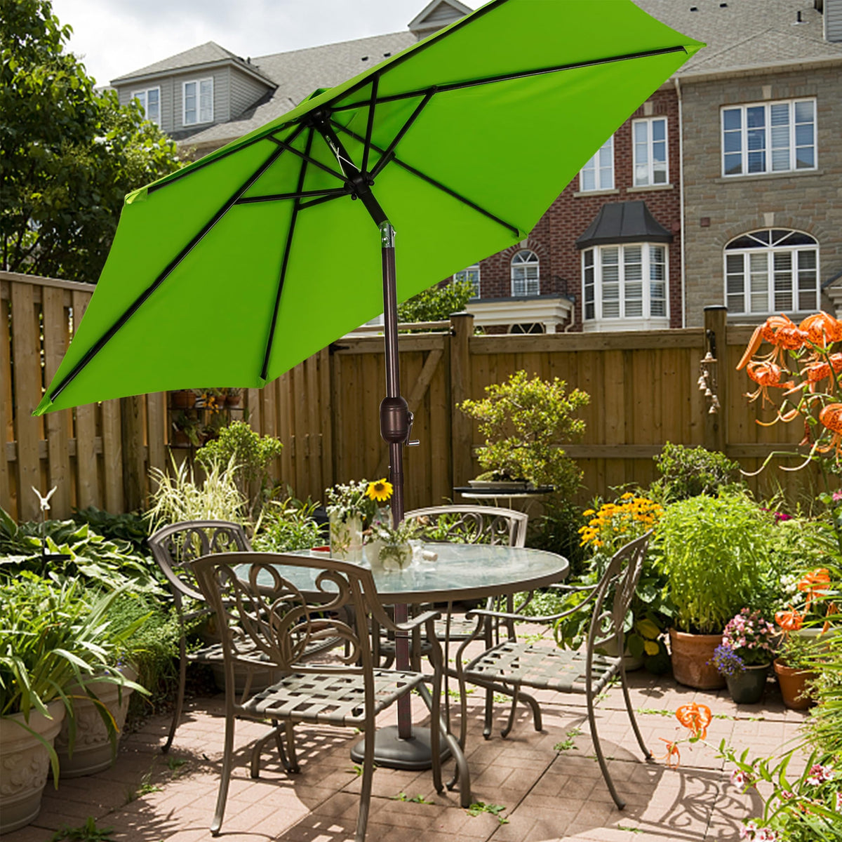 Blissun easy setup for backyard, cafe, or garden spaces.