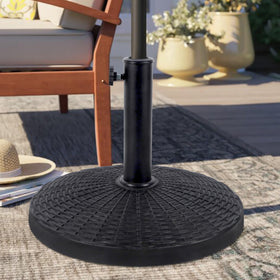 Blissun base diameter 17.5 inches provides broad stability.