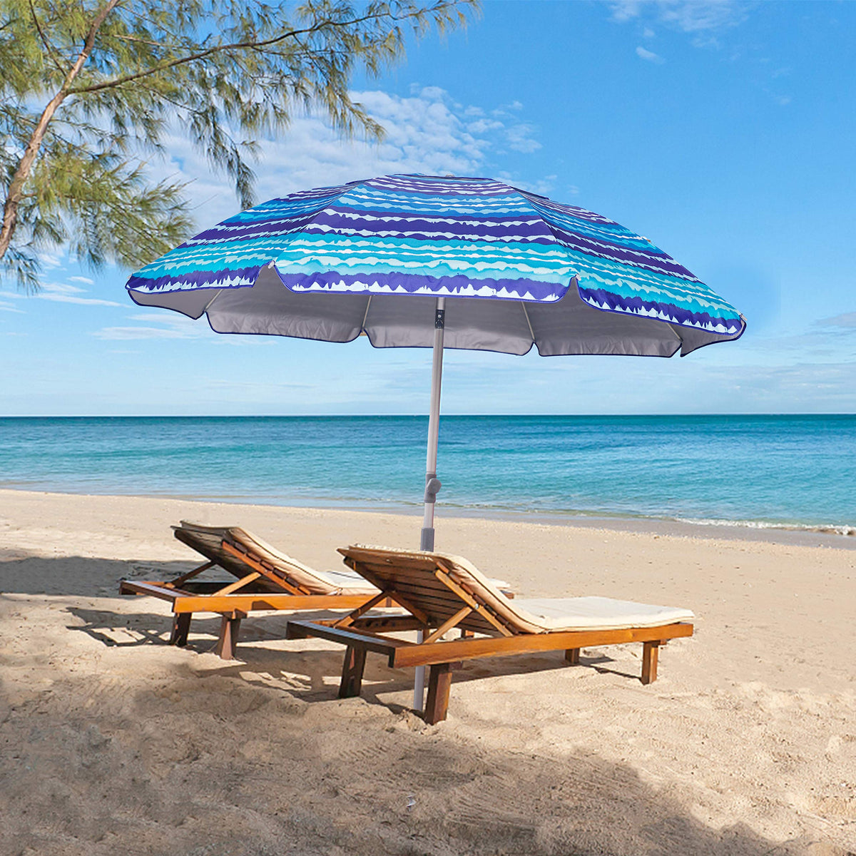Blissun air vent boosts wind tolerance for cooler shade comfort.