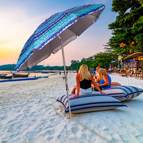 Blissun carry bag simplifies transport and quick setup at the beach.