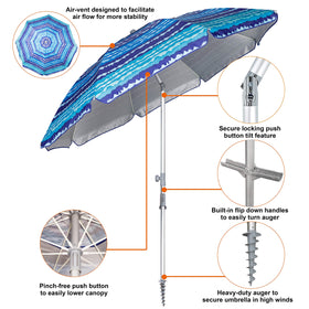 Blissun tilt-pole design lets you chase the sun with ease.