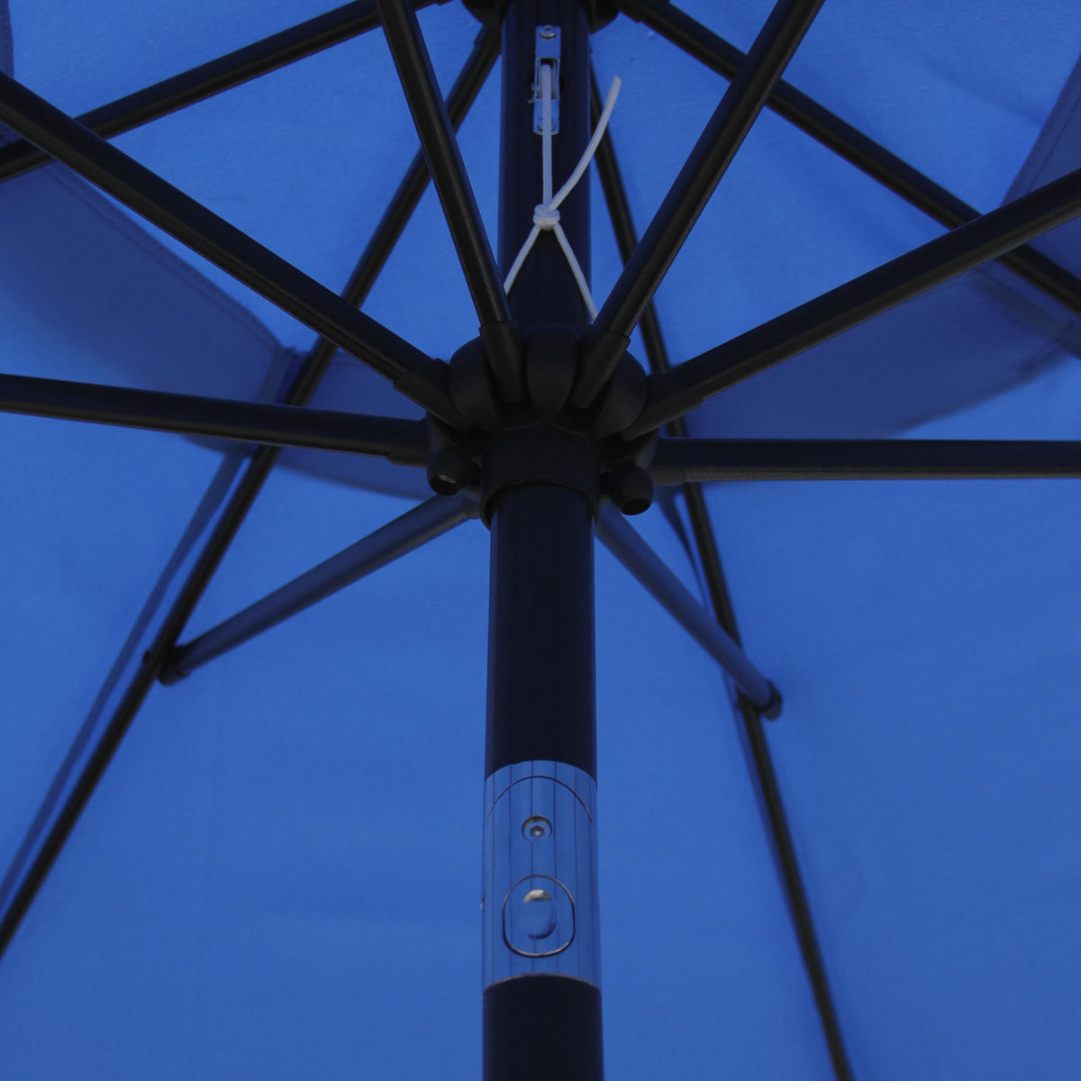 Blissun crank open mechanism enables quick setup and adjustable shading