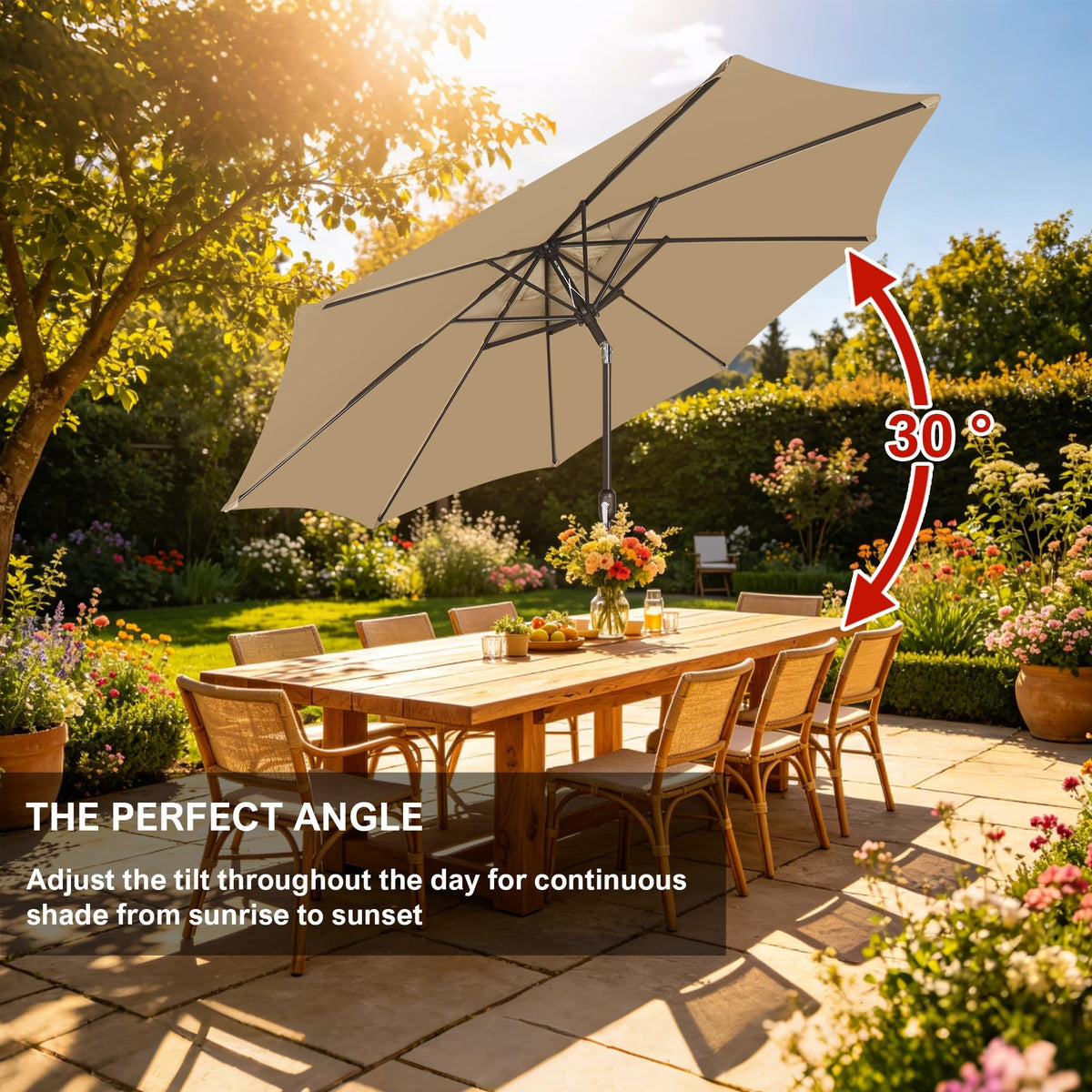 Blissun easy-clean fabric and compact design for convenient storage after use.