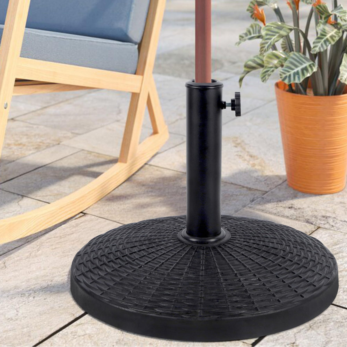 Blissun tightening knob ensures secure anchoring on the base.