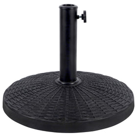 Blissun heavy-duty umbrella base stand in resin offers durable, waterproof outdoor longevity.