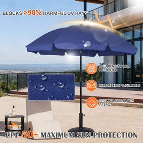 Blissun iron pole with rust resistant finish ensures durable outdoor use.