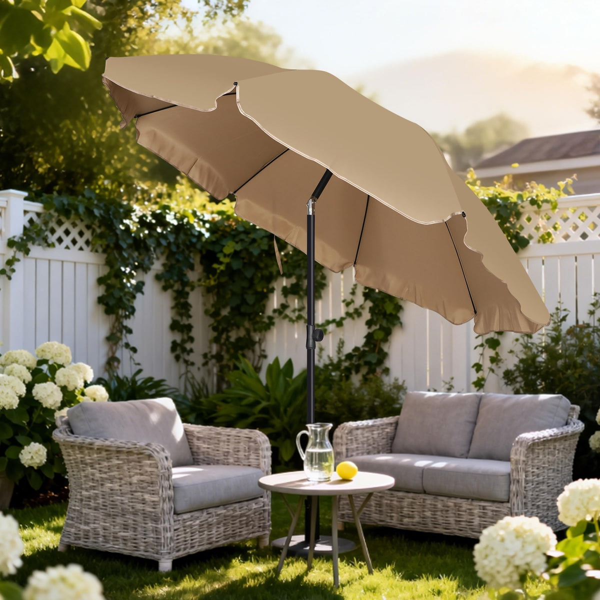 Blissun iron pole with rust resistant finish ensures sturdy stability