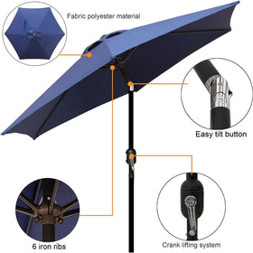 Blissun umbrella crank mechanism enabling easy opening and tilt