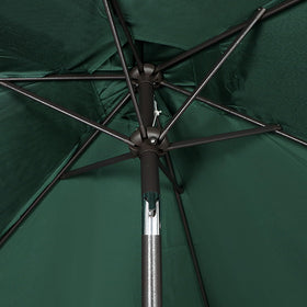 Blissun powder coated frame and 6 iron ribs provide sturdy yard support
