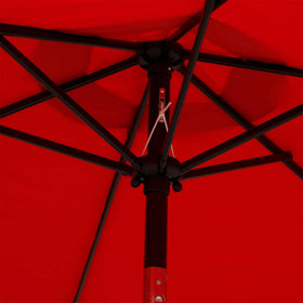 Blissun red canopy close-up showing vibrant shade and UV protection