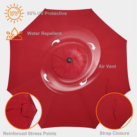 Blissun reinforced stress points increase durability at rib connections.
