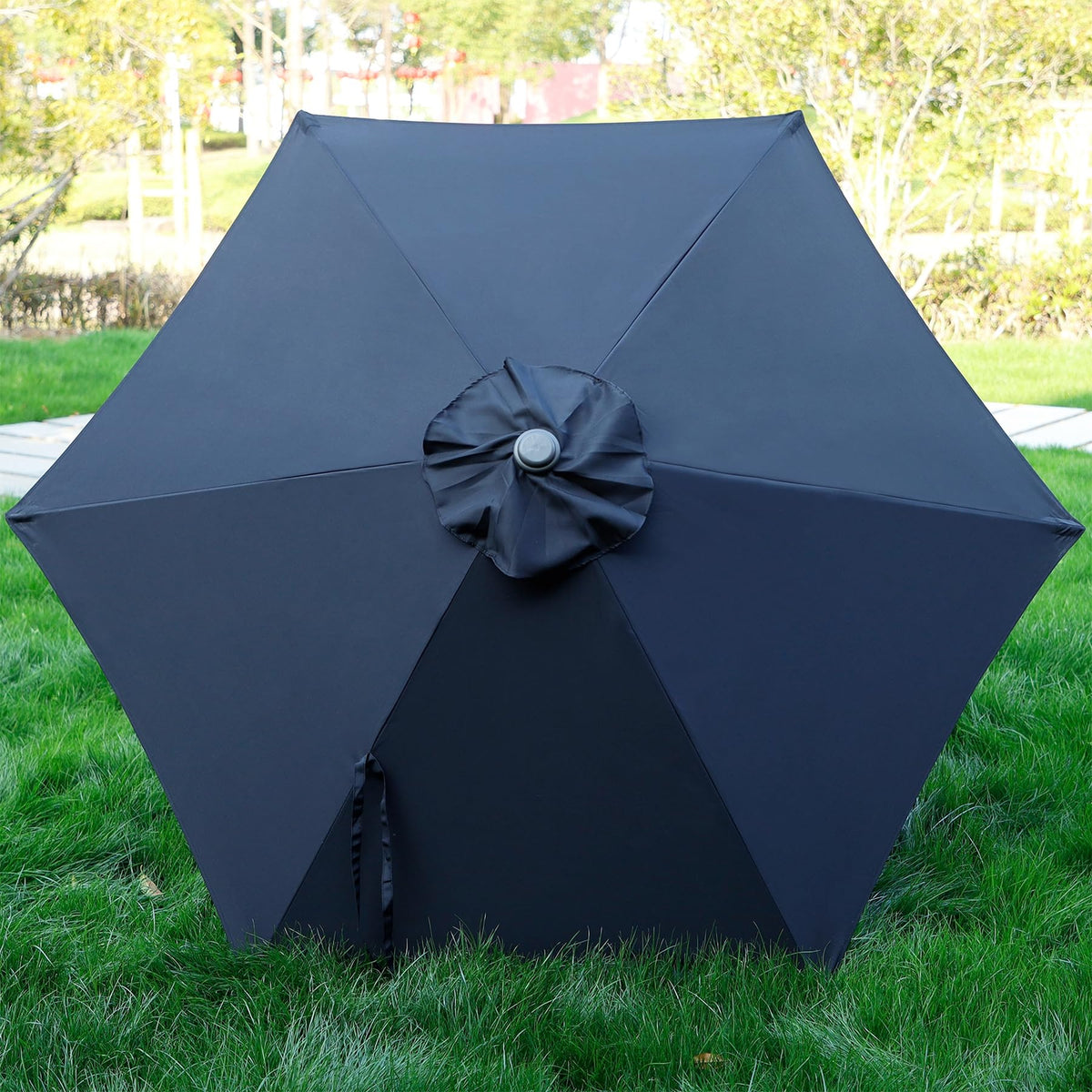 Blissun six ribs design provides strong wind ready shade