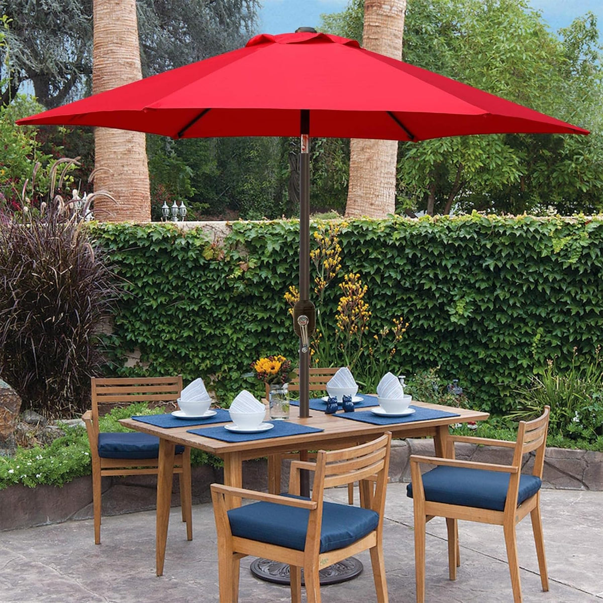 Blissun sturdy-frame with powder-coated pole for outdoor durability