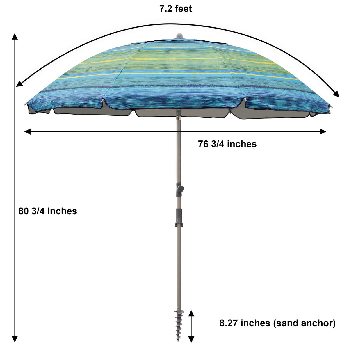 Blissun tilt-pole adjustment for easy sun tracking