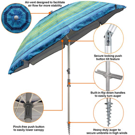 Blissun top vent design enhances wind tolerance
