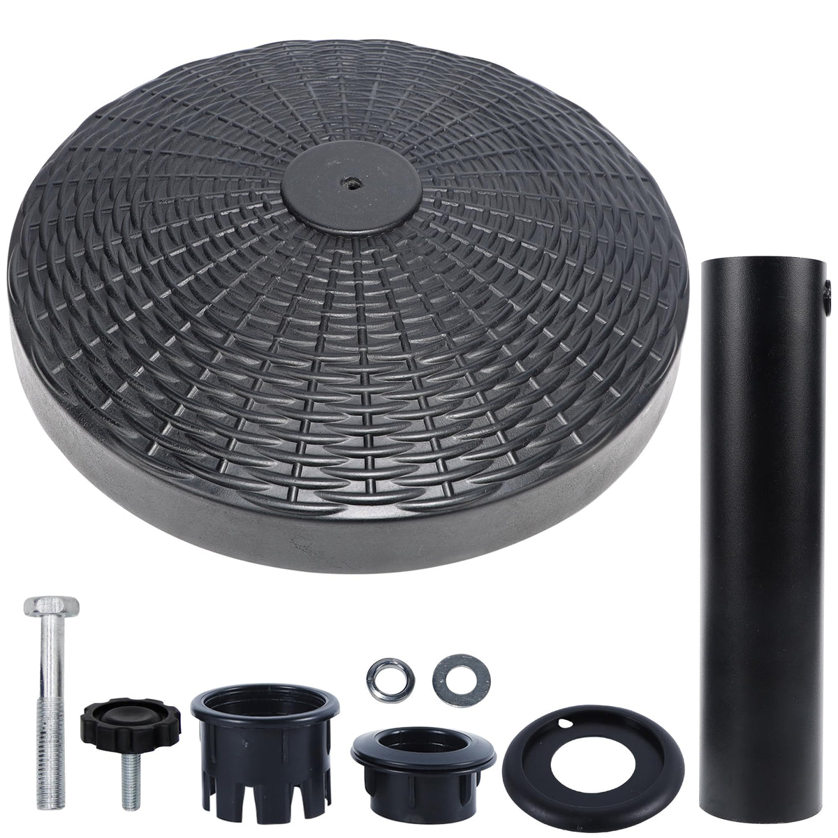 Blissun adjustable piston fits multiple umbrella poles securely.
