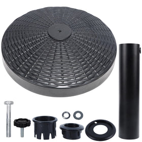 Blissun adjustable piston fits multiple umbrella poles securely.