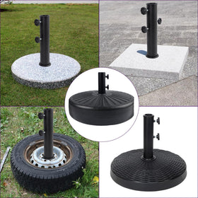 Blissun umbrella base installation steps guide secure mounting