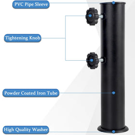 Blissun base sleeve 1-48 inch ensures a secure, stable pole fit