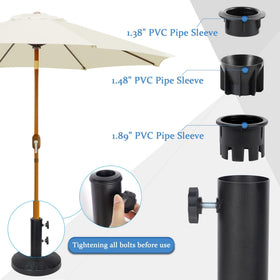 Blissun base sleeve 1-89 inch accommodates larger poles for strong setups