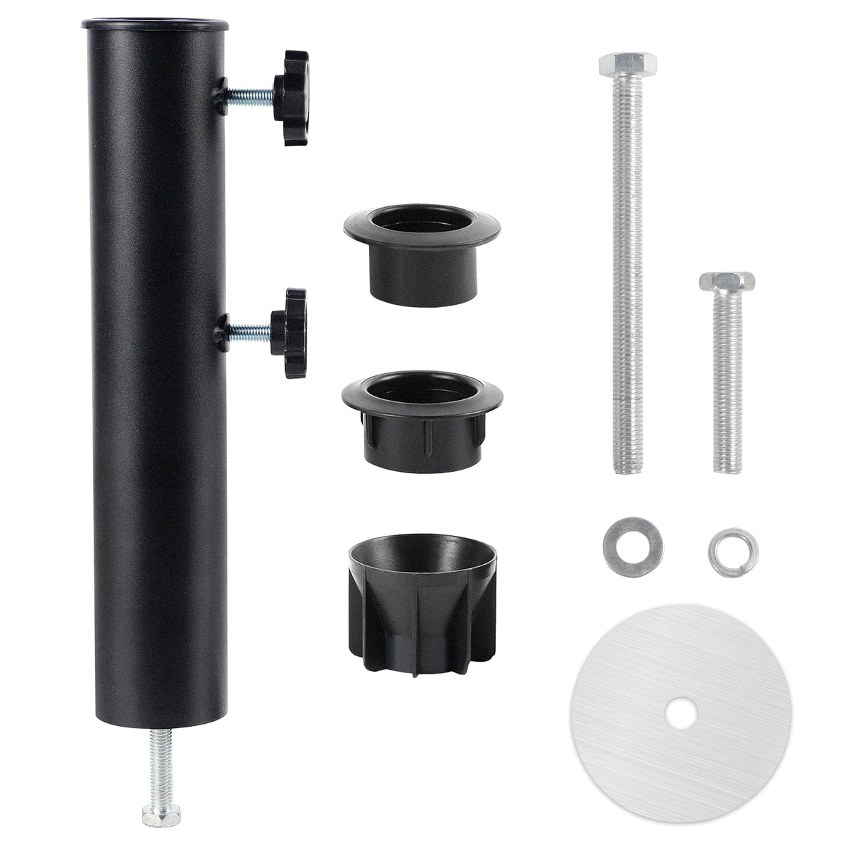 Blissun umbrella base stand tube with a sturdy metal core for durable outdoor use