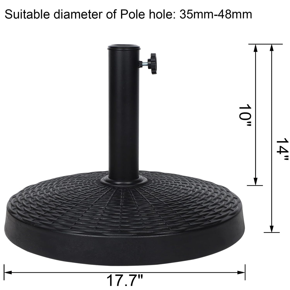 Blissun waterproof resin base resists weather for long outdoor use.