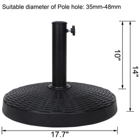 Blissun waterproof resin base resists weather for long outdoor use.