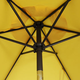 Blissun 7.5 ft umbrella crank tilt mechanism enables easy shading adjustment.