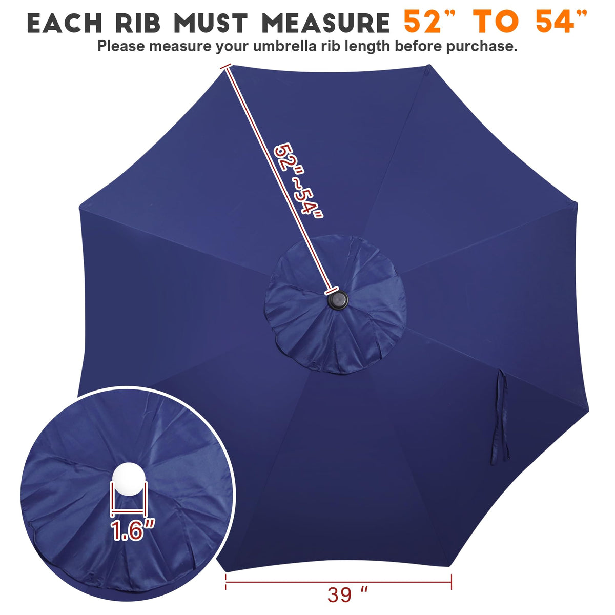 Blissun vented canopy design in navy for better airflow