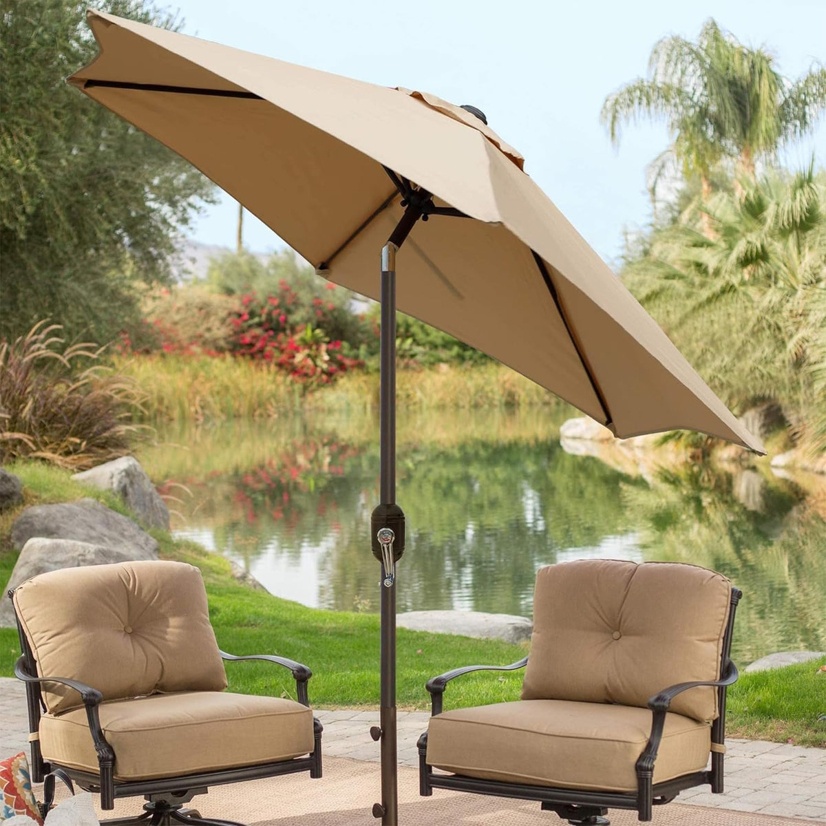 Blissun versatile outdoor umbrella fits yards, patios, cafes, and small commercial spaces