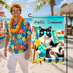 BlissYard Hello Summer Cat Flag makes a great gift for cat lovers