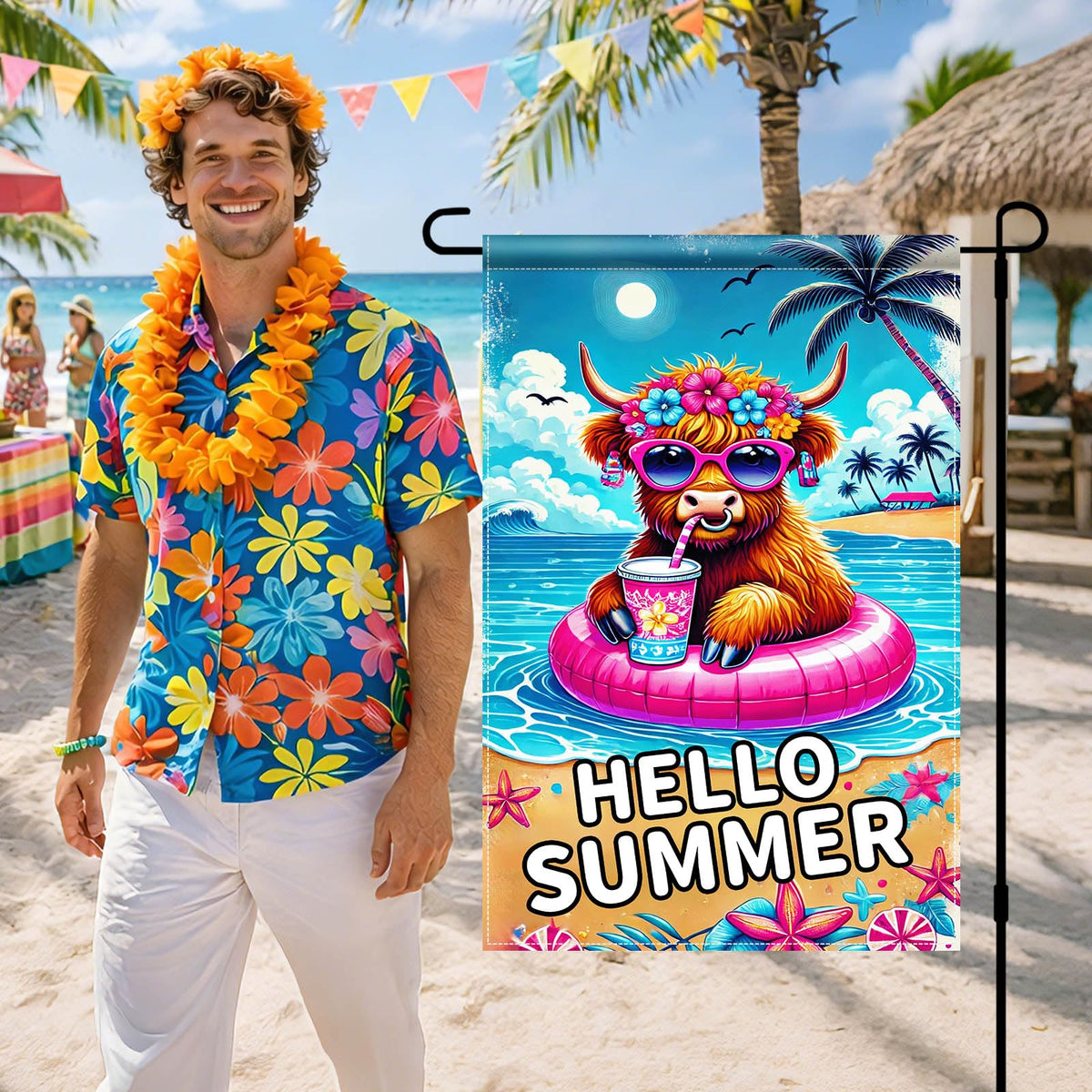BlissYard summer yard banner adds cheerful seasonal decor