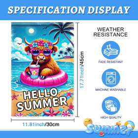 BlissYard tropical-theme flag brings beach vibes to your garden