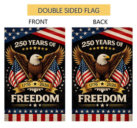 Close-up of 12x18 mini flag size in BLKWHT line