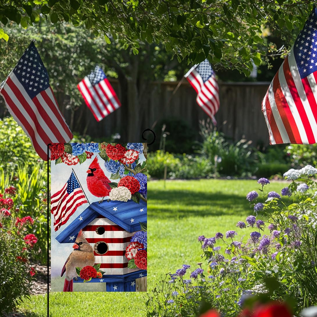 BLKWHT 4th of July Flag adds patriotic flair to outdoor spaces.