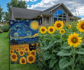 BLKWHT Burlap texture flag showcases durable outdoor decor