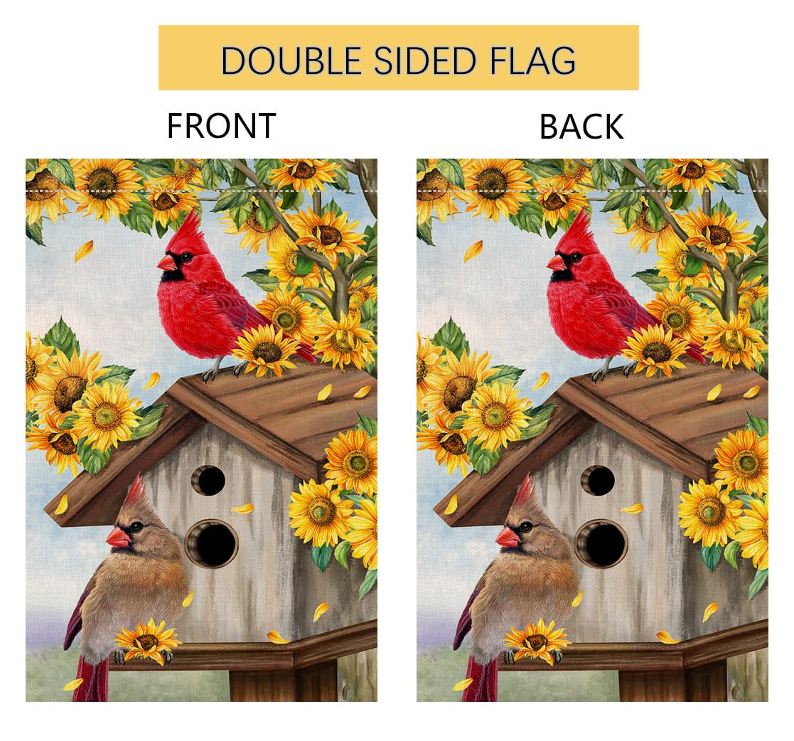 BLKWHT deck patio porch flag adds cheerful spring charm