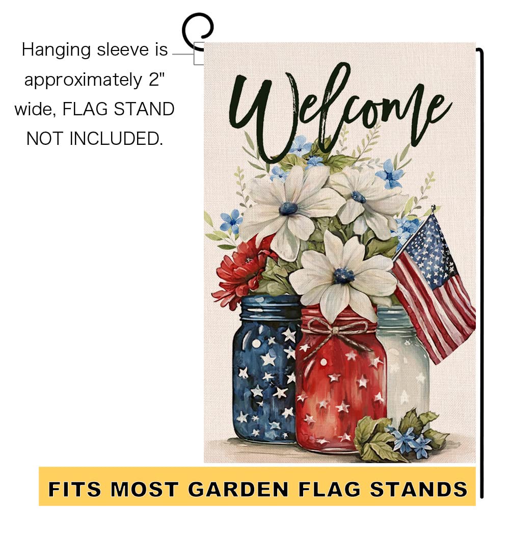 BLKWHT garden flag stand not included, fits standard flag stands.